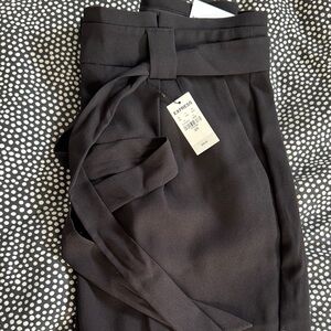 Express Black Tie-Belt Trousers